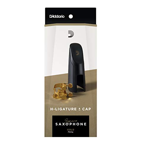 Abrazadera y capuchón D'Addario Rico H para saxofón soprano