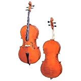 Violonchelo de estudiante DZ Strad hecho a mano modelo 101 con estuche, arco y colofonia (4/4 - tamaño completo)