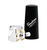 Vandoren LC01P Optimum Abrazadera y Capuchón de Plástico para Clarinete Bb Plateado con 3 Placas de Presión Intercambiables