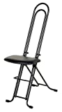 Vestil CPRO-800LP Asiento/silla de trabajo ergonómico, 13-1/2" de ancho, 10" de profundidad, 220 lb. Capacidad, 18-1/2" - 33" rango de altura, negro