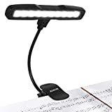 Kootek Music Stand Light, Clip On Piano Lights 10 LED Ajustable Cuello Recargable USB Orquesta Luz Libro Lámpara