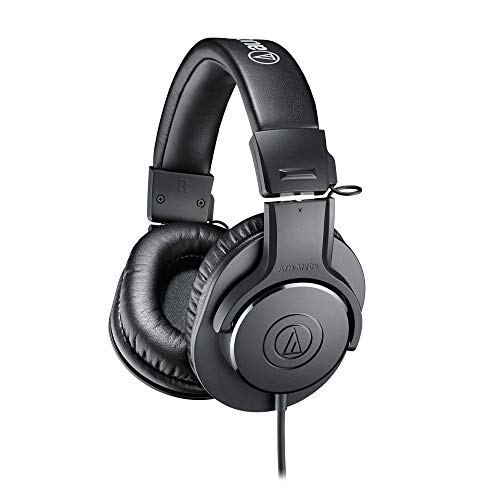 Audio-Technica ATH-M20X Auriculares de monitor de estudio profesional, negro