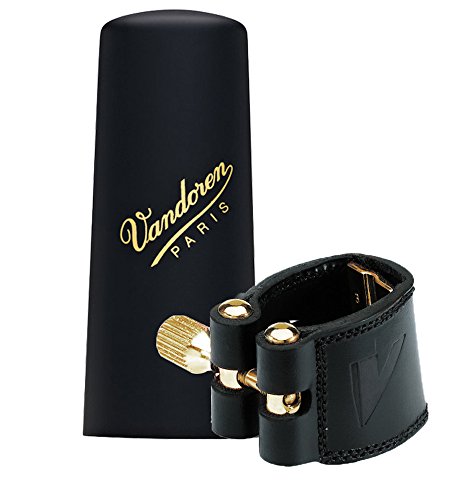 Vandoren LC29P Abrazadera de cuero y capuchón de plástico - La mejor abrazadera para barítono