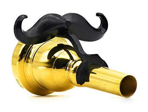 Brasstache - Bigote con clip para boquilla de trombón o bombardino de caña grande