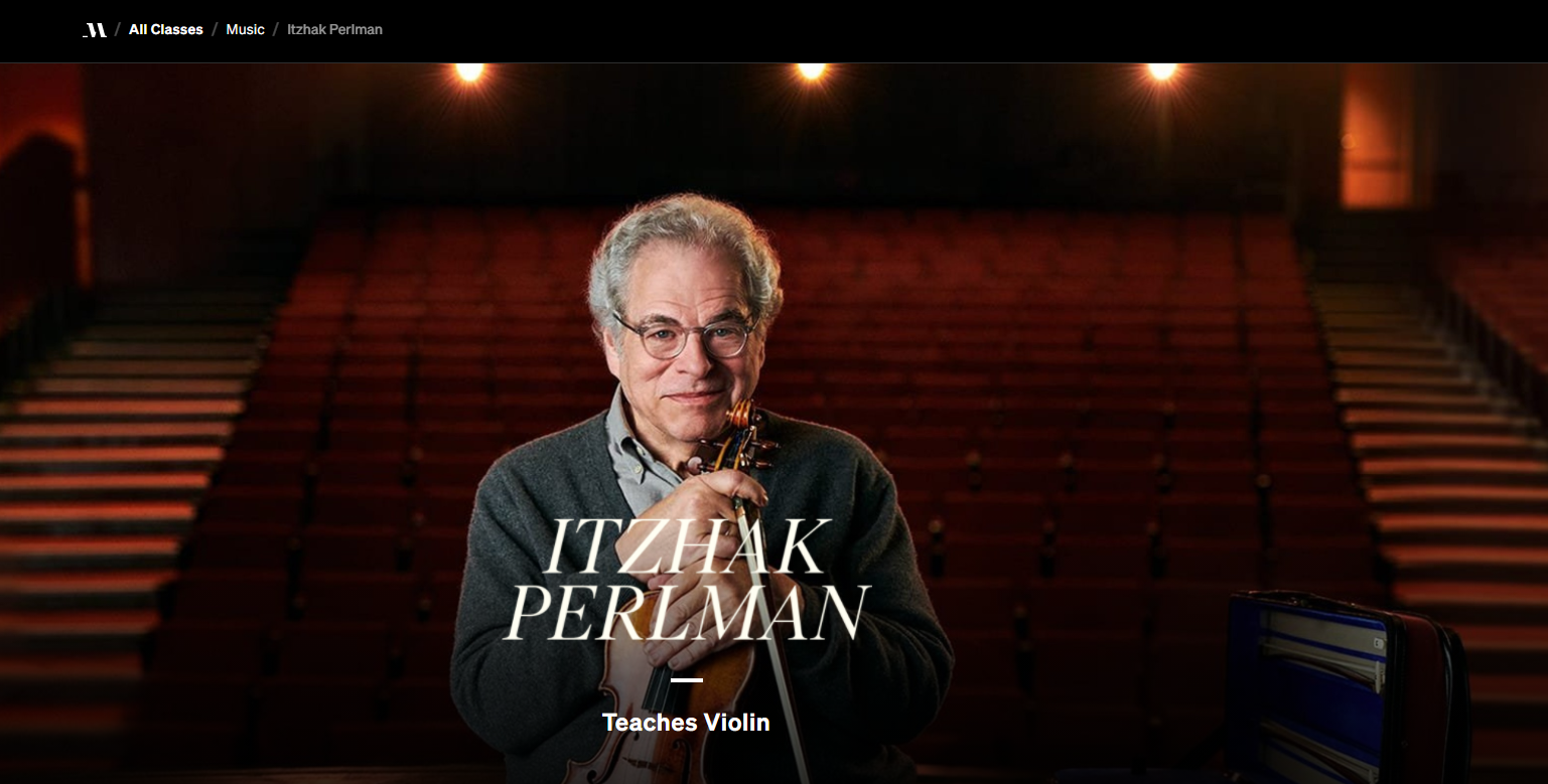 Itzhak Perlman da clases de violín en línea
