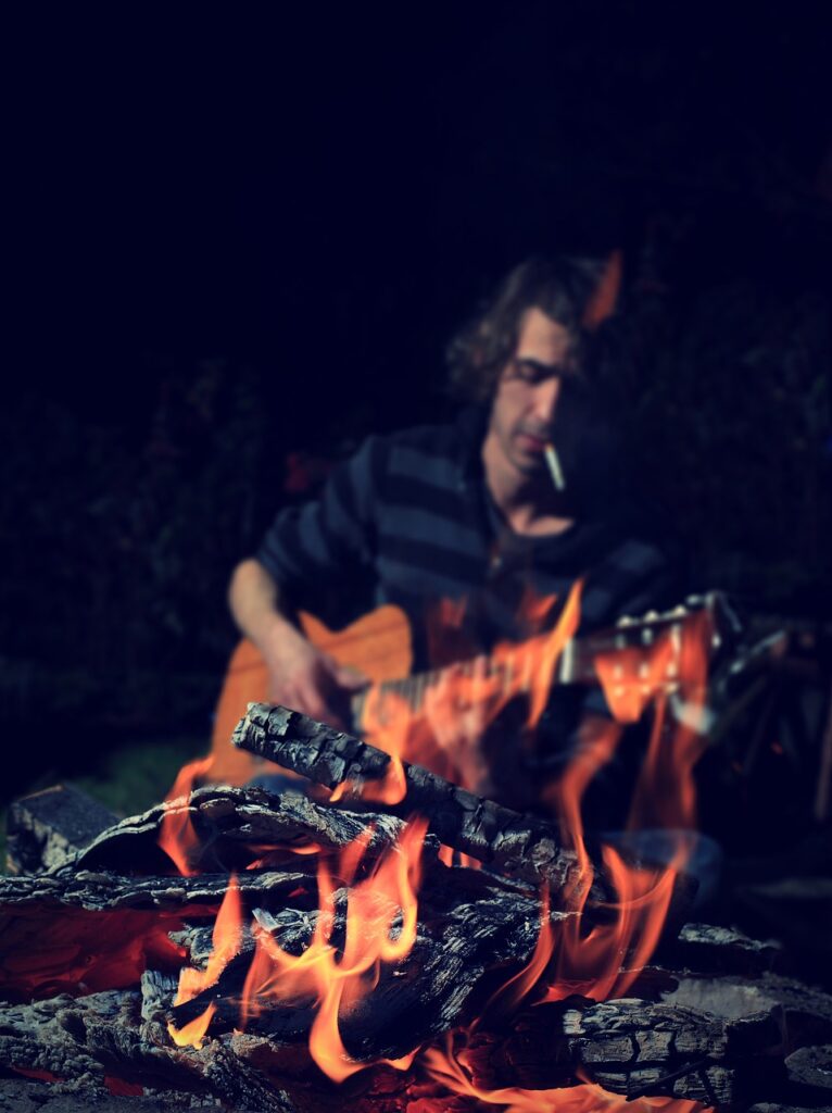 guitarra de campamento 