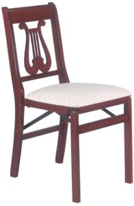 silla de música de madera de arpa