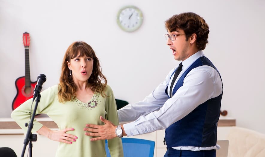 Respira en tu diafragma