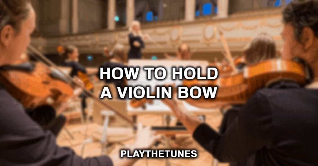 cómo sostener un arco de violín